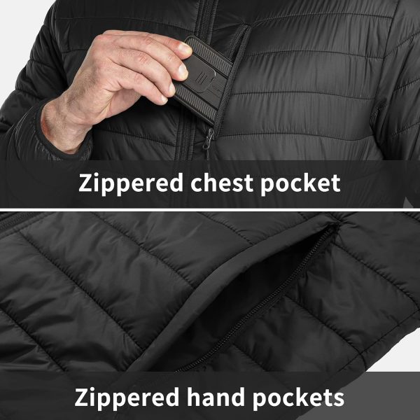 33,000ft Men's Puffer Jacket Lightweight Packable Winter Jacket - Image 5