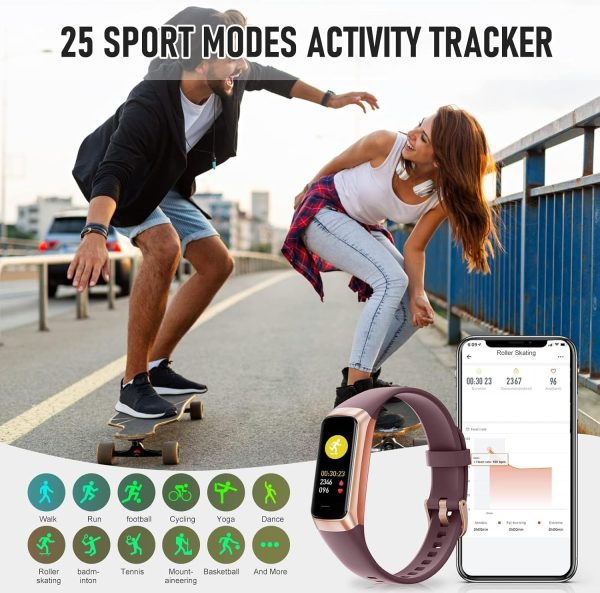 Fitness Tracker, Step Tracker for Sleep, 24/7 Heart Rate, Blood Oxygen Blood Pressure, Step Counter Watches with Android iOS, Activity Tracking Pedometer for Women Men - Image 5