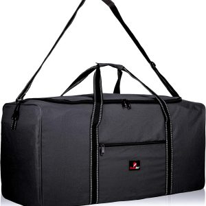 Roamlite Extra Large Size X-L 26" Duffel Bag - Very Big Holdall, Cargo Travel Luggage - 70 Litre 26 Inch x13x13 Plain Black, RL26K