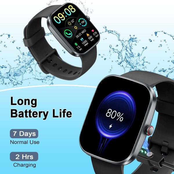 Smart Watch(Answer/Make Call), 1.91" Smartwatch for Men Women,2025 Fitness Watch with 110+ Sport Modes, Fitness Activity Tracke with Pedometer/Sleep Monitor/Heart Rate/IP68 Waterproof, for Android iOS - Image 7