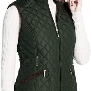 Weatherproof Ladies Ultra Soft Cozy Lining Quilted Vest (M, Green)