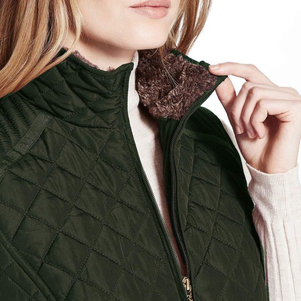 Weatherproof Ladies Ultra Soft Cozy Lining Quilted Vest (M, Green) - Image 2