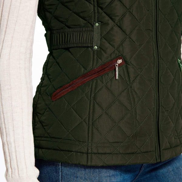 Weatherproof Ladies Ultra Soft Cozy Lining Quilted Vest (M, Green) - Image 3