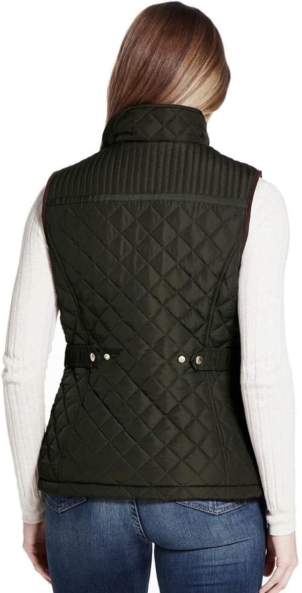 Weatherproof Ladies Ultra Soft Cozy Lining Quilted Vest (M, Green) - Image 4